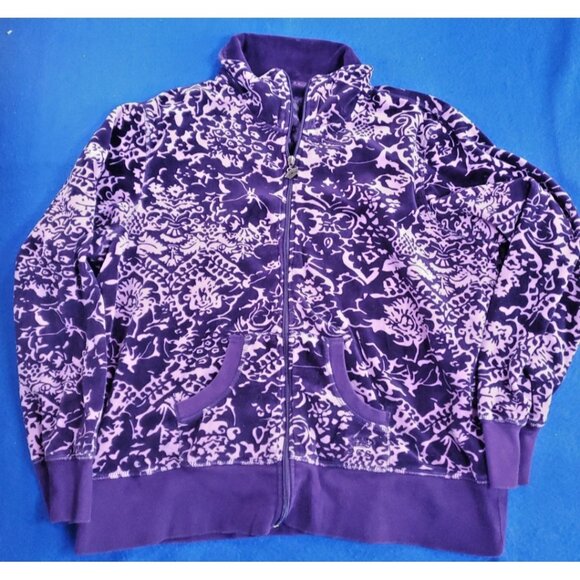 Oleg Cassini Jackets & Blazers - Oleg Cassini Sport Luxe Velour Full Zip Jacket Women's XL